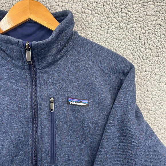 Patagonia Better Sweater Men's Large Blue Quarter-Zip Fleece Jacket Excellent - Picture 2 of 8